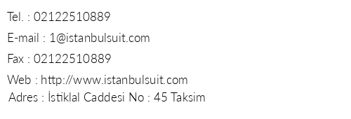 Suite Home Hotel Taksim telefon numaralar, faks, e-mail, posta adresi ve iletiim bilgileri